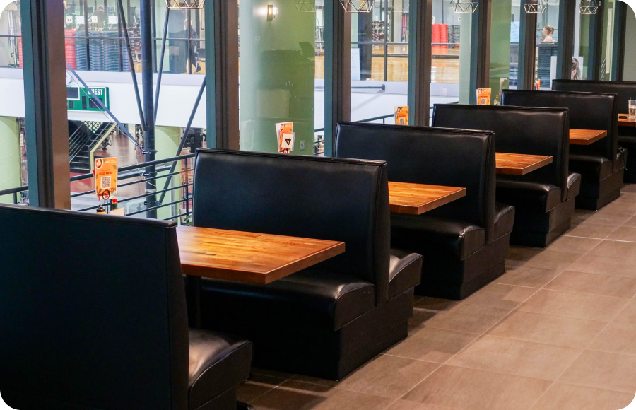 Courtside Grill Interior booths